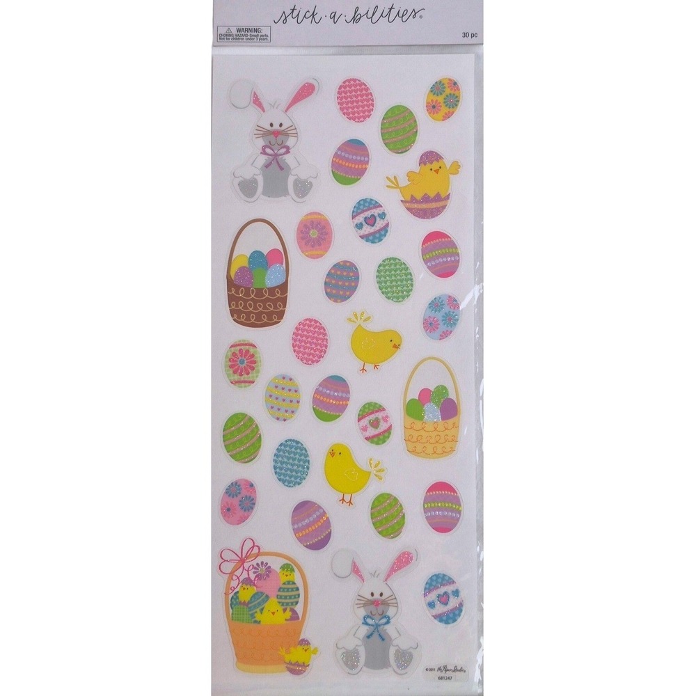 The Paper Studio‎ Glitter Stickers Easter Stickers SIX- 2-Pack's SEE PHOTOS